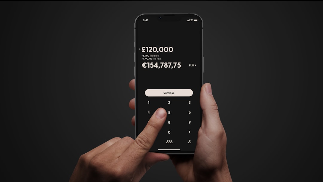 online banking app interface